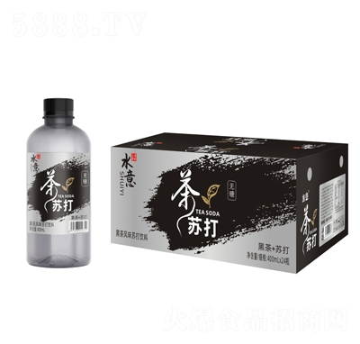 水意黑茶風(fēng)味蘇打飲料400mlX24瓶招商