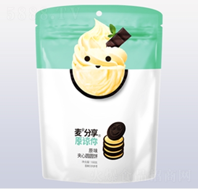 麥分享原味夾心圓圓餅106g休閑零食招商代理