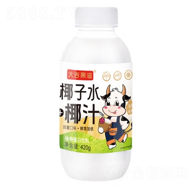 大吉果滋生椰子水+椰汁植物蛋白飲料420g