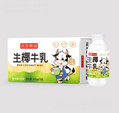大吉果滋生椰牛乳復(fù)合蛋白飲料420gX15瓶