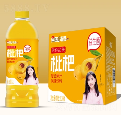 果園抖逗枇杷復(fù)合果汁飲料2LX6瓶