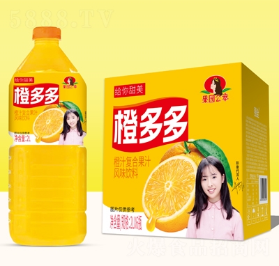 果園公舉橙多多橙汁復(fù)合果汁飲料2LX6瓶