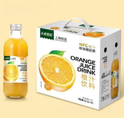 天喔果園橙汁飲料1LX6