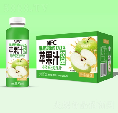 唯唯倍健100%蘋果汁飲品500mlX15瓶